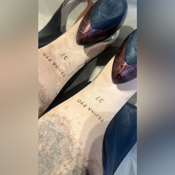 Rejina Pyo Black Slingback Heels size 37 - Picture 7 of 7